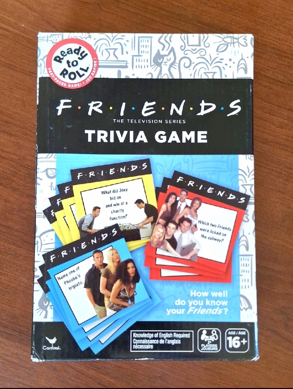 NIB OFFICIAL Friends TV Show Trivia Game - Cardinal Ready to Roll Edition Sealed